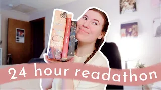 24 hour readathon vlog! | reading with the bestie & getting a head start on my july tbr