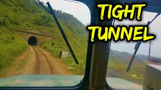 Scary View: Train Passing Through a Tight Tunnel | Driver Eye View | Pakistan Railways