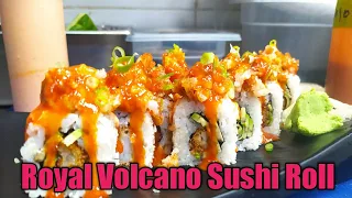 How To Make Royal Volcano Sushi Roll  (signature Sushi Roll)