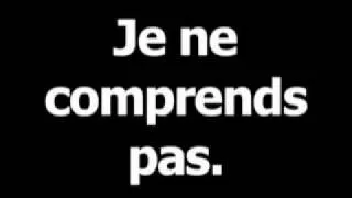 French phrase for I don't understand is Je ne comprends pas.