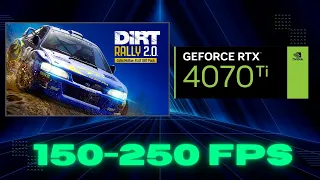 DiRT Rally 2.0 on 4070ti and i7-12700 | 150-250 FPS on Ultra Settings!