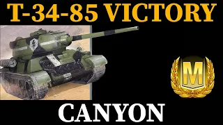 WOT Blitz - T-34-85 VICTORY - Ace Medal - Mastery Badge - Canyon