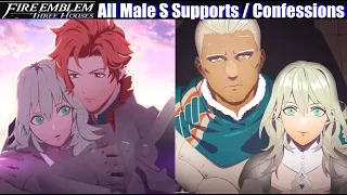 FE3H All Male Confessions & S Supports - Fire Emblem Three Houses