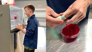 Freezing a Pop Tube filled with Slime!