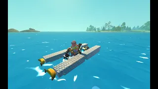 Scrap Mechanic Survival | Very Simple And Fast Boat - Showcase