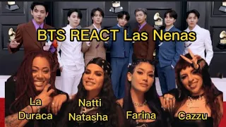 BTS react Natti Natasha x Farina x La Duraca x Cazzu - Las Nenas ( letra na descrição)