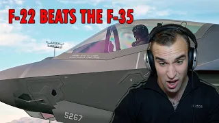 Estonian soldier reacts to the F-22