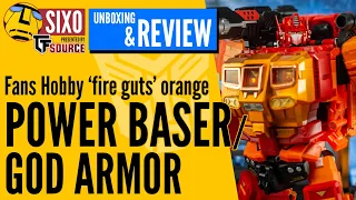 UNBOXING & REVIEW: Transformers Fans Hobby Orange Fire Guts MB-06D Power Baser & MB-11D God Armor