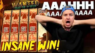 MAX WIN!?! 😱 INSANE WIN ON Wanted Dead or a Wild Slot!