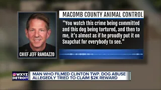 Man who took Snapchat video of animal abuse tried to claim reward