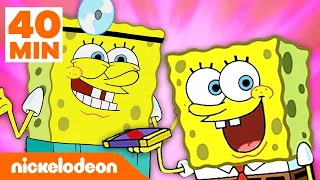 SpongeBob | 40 min lang de grappigste banen van SpongeBob | Nickelodeon Nederlands