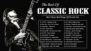 AC/DC, Bon Jovi, Aerosmith, Led Zeppelin, U2, Queen - Best Classic Rock Songs All Time