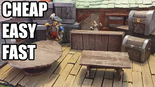 Popsicle Stick furniture Collection - Cheapest scatter terrain for DND