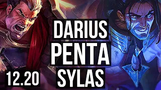 DARIUS vs SYLAS (TOP) | Penta, 13/1/4, 2.6M mastery, 1600+ games, 6 solo kills | KR Master | 12.20