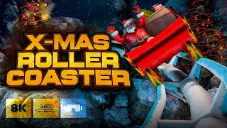 🎅 Ride with Santa Claus 🎢 VR roller coaster ride [360° 8K] 🎄