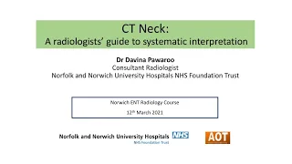 Head & Neck | A guide to CT Neck | Dr Davina Pawaroo