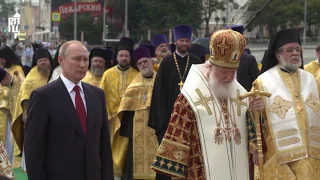 Предстоятели Русской и Александрийской Церквей совершили молебен у памятника св. князю Владимиру