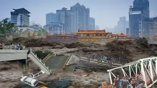 China River Burst: 3.000 Residen Escape, Chinese People Become Homeless as Flood Drown All of China