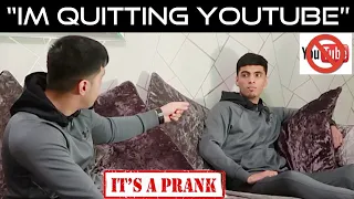 "I'M QUITTING YOUTUBE" | My Brother's Reaction *MUST WATCH*