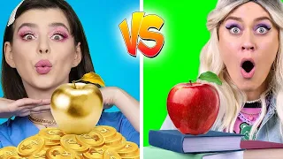 ESTUDANTE RICO vs POBRE || Como Ser Rico e Popular! Confusões Engraçadas por Gotcha! Viral