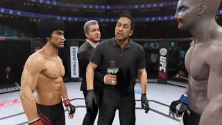 Bruce Lee vs. Crazy Worm (EA Sports UFC 2) - CPU vs. CPU - Crazy UFC 👊🤪