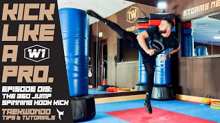 Kick Like A Pro #15: The 360 Jump Spinning Hook Kick | How To & When to Use It | Taekwondo Tutorial