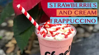 HOW TO MAKE STRAWBERRIES AND CREAM FRAPPUCCINO