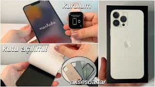 iPhone 13 Pro Max Kutu Açılımı + Aksesuarlar 📱 iPhone 13 Pro Max Unboxing + Accessories 🎀