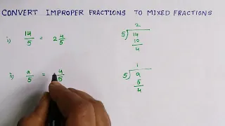 Convert improper fraction to mixed fraction