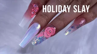 BABY BOOMER COFFIN SHAPE NAILS | SLAY YOUR SUMMER HOLIDAY SET