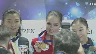 Alina Zagitova World Champ 2019 SP Press Conf B