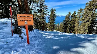 Heavenly Ski Resort Black Diamond Descent to California Base