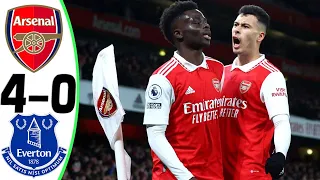 Arsenal vs Everton 4-0 - Goals and Highlights - 01/03/2023