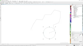 Мини обновление панели: ломаная линия с кругом.  Corel Draw от Деревяшкина