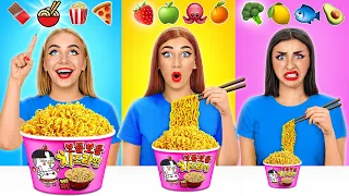 Emojis Comida Desafío | Desafío de alimentos grandes, medianos y pequeños por Multi DO Challenge