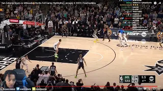 FlightReacts To BUCKS at SPURS | FULL GAME HIGHLIGHTS | January 4, 2024!