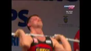 2008 European Weightlifting 94 Kg Clean and Jerk