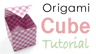 Origami Paper Cube Box Tutorial - Origami Kawaii〔#026〕