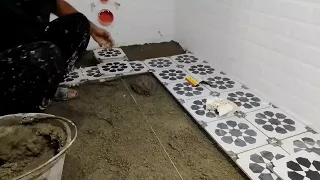 tile installation in Saudi Arabia | Saudi Arabia me tile lgany ka taricka | floor tile construction