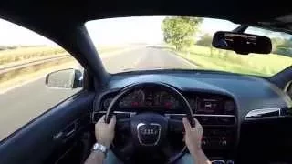 Audi A6 Avant 4.2 FSI (2008) on German Country Roads - POV Test Drive
