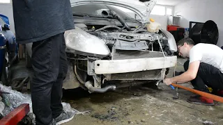 Opel Corsa D Front Bumper , Coolant Radiator and Intercooler Replacement after hitting a stray dog