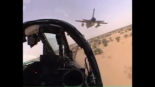 French Mirage F1 extremely low flight in Chad