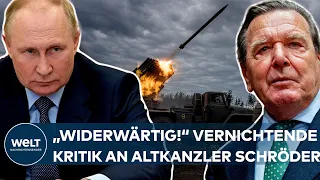 PUTINS KRIEG: Schwere Gefechte im Donbass! "Widerwärtig!" Heftige Kritik an Altkanzler Schröder