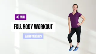 30 MIN FULL BODY LIVE HOME WORKOUT - With Weights