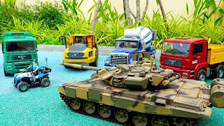 중장비 트럭 자동차 장난감 변신놀이 탱크놀이 Tank Toy with Car Toys Play