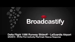 Delta Flight 1086 Runway Slide-off Port Authority Fire/Crash Response