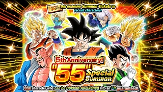 GLOBAL! GUARANTEED FREE LR TICKET BANNER SUMMON! 55 CHARACTERS SUMMON! Dragon Ball Z Dokkan Battle