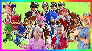 PJ Masks & Blippi & Sonic Boom the Hedgehog & Diana and Roma - Coffin Dance Meme Song (COVER)