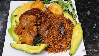 HOW TO MAKE AUTHENTIC GHANAIAN KWENKWEN/CHINKAAFA/KYINKAAFA |EASY & SUPER TASTY WAAKYE JOLLOF.