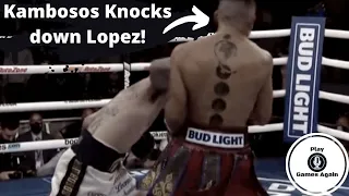 GEORGE KAMBOSOS KNOCKS DOWN TEOFIMO LOPEZ IN ROUND 1! | SLOW MOTION REPLAYS